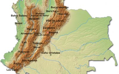 Detailed map of Colombia